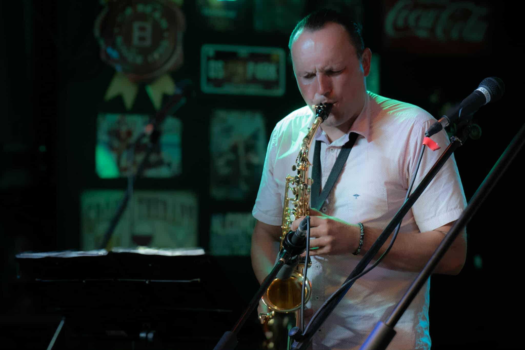 Oleg Pugachev — alto saxophone and lead vocals, After 5 Duo